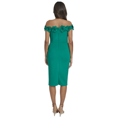 Eliza J Women's Off-The-Shoulder 3D Floral Midi Dress