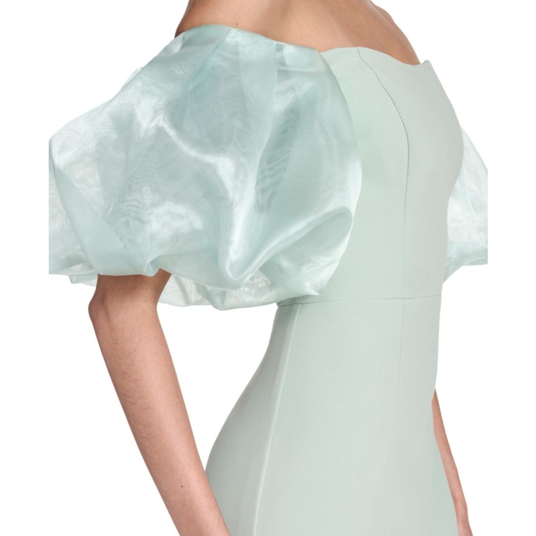 Eliza J Women's Off-The-Shoulder Organza Puff-Sleeve Gown