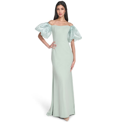 Eliza J Women's Off-The-Shoulder Organza Puff-Sleeve Gown
