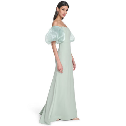 Eliza J Women's Off-The-Shoulder Organza Puff-Sleeve Gown
