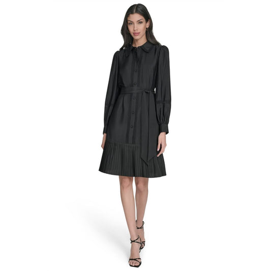 Eliza J Women's Pleated Shirt Dress