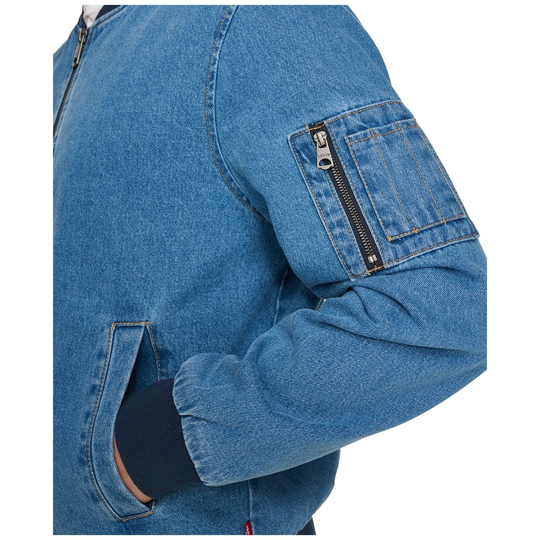 Levi's Men's Flight Full-Zip Denim Bomber Jacket