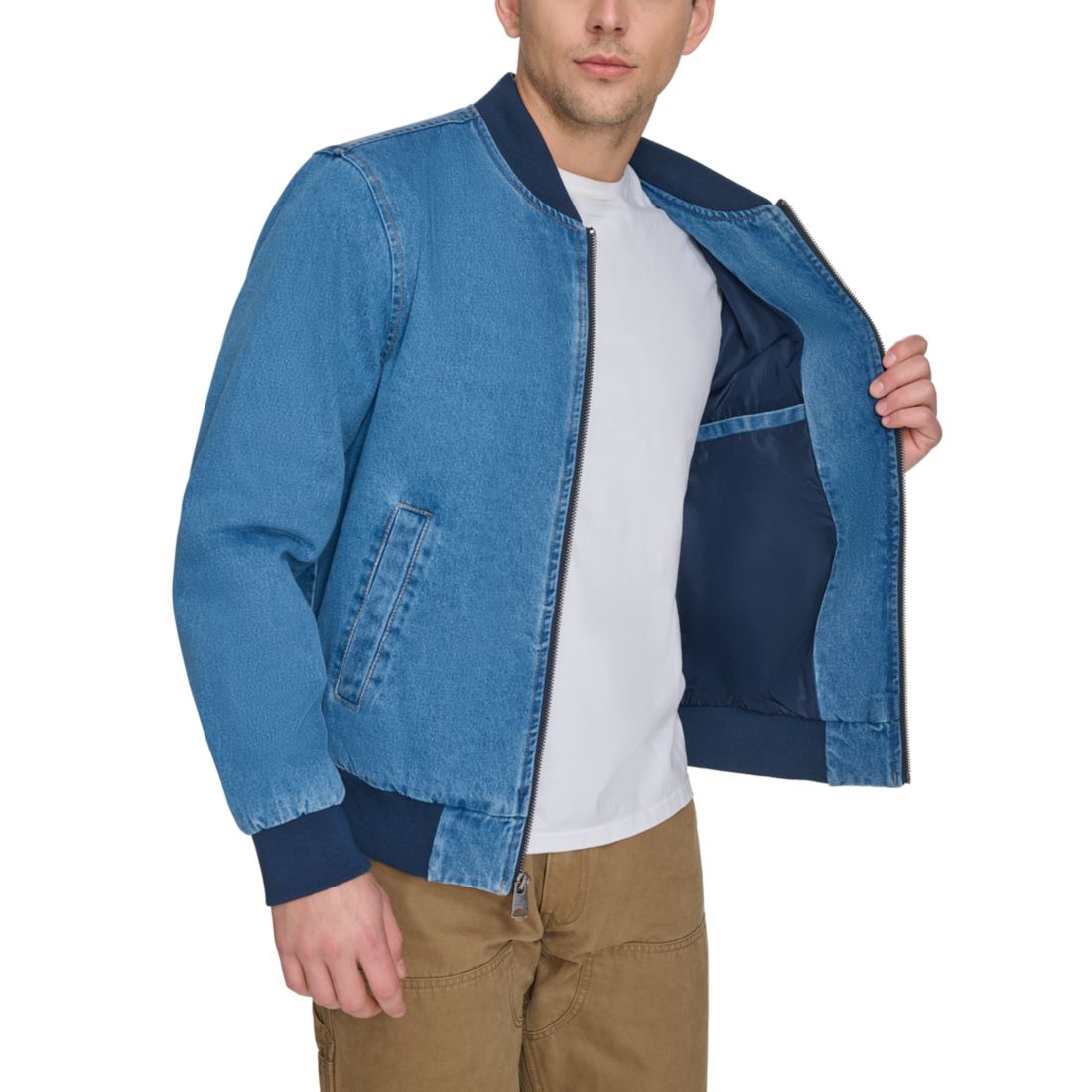 Levi's Men's Flight Full-Zip Denim Bomber Jacket