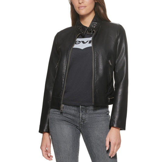 Levi's Women's Faux Leather Latch Collar Racer Jacket