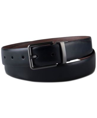 Men's Reversible Textured Leather Dress Belt, Created for Macy's