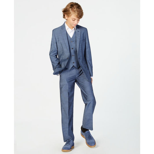 Calvin Klein Big Boys Slim-Fit Plain-Weave Suit Jacket