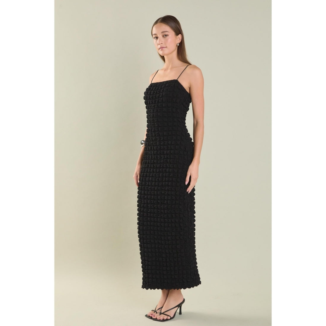 endless rose Women's Bubble Maxi Slip Dress