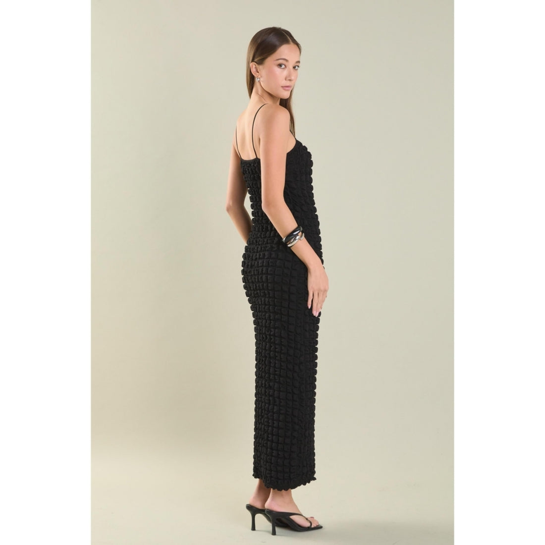 endless rose Women's Bubble Maxi Slip Dress