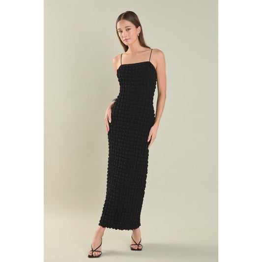 endless rose Women's Bubble Maxi Slip Dress