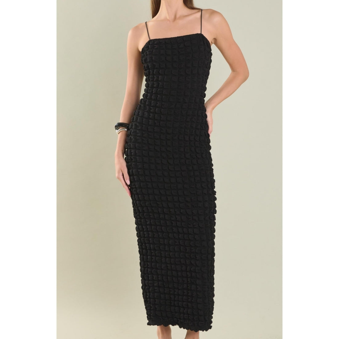 endless rose Women's Bubble Maxi Slip Dress