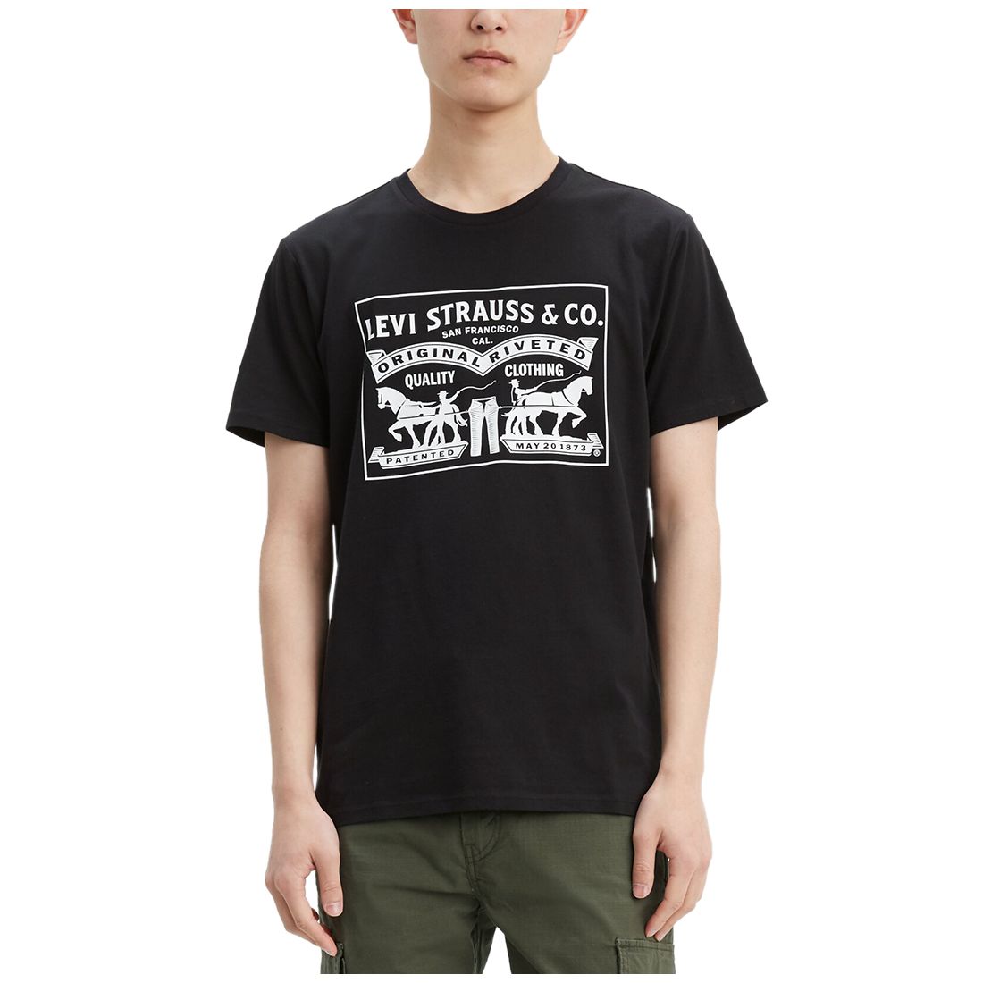 Levi's Men's 2-Horse Graphic Regular Fit Crewneck T-shirt