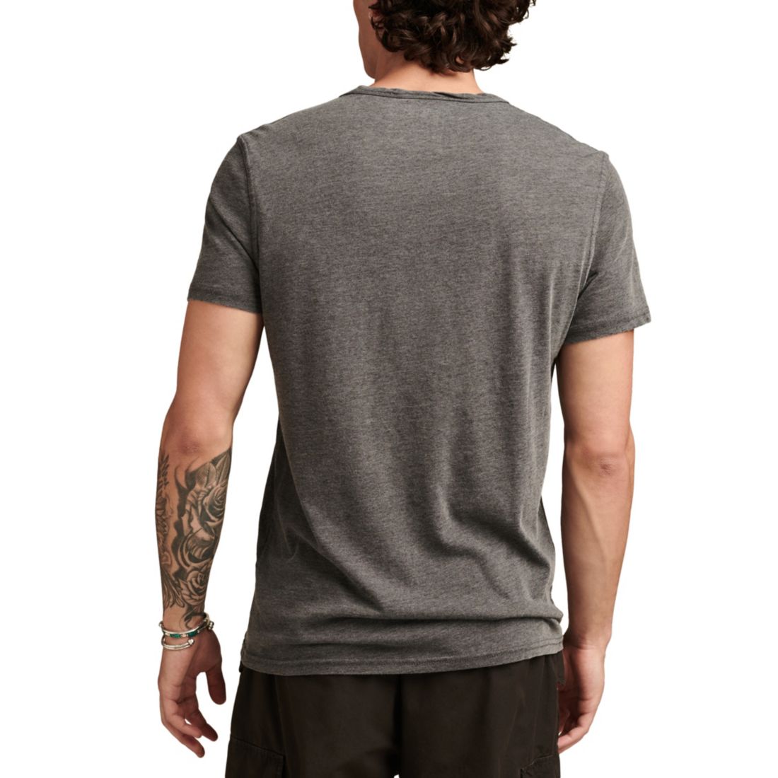 Lucky Brand Men's Venice Burnout Notch Short Sleeves T-shirt