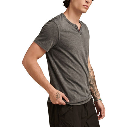 Lucky Brand Men's Venice Burnout Notch Short Sleeves T-shirt