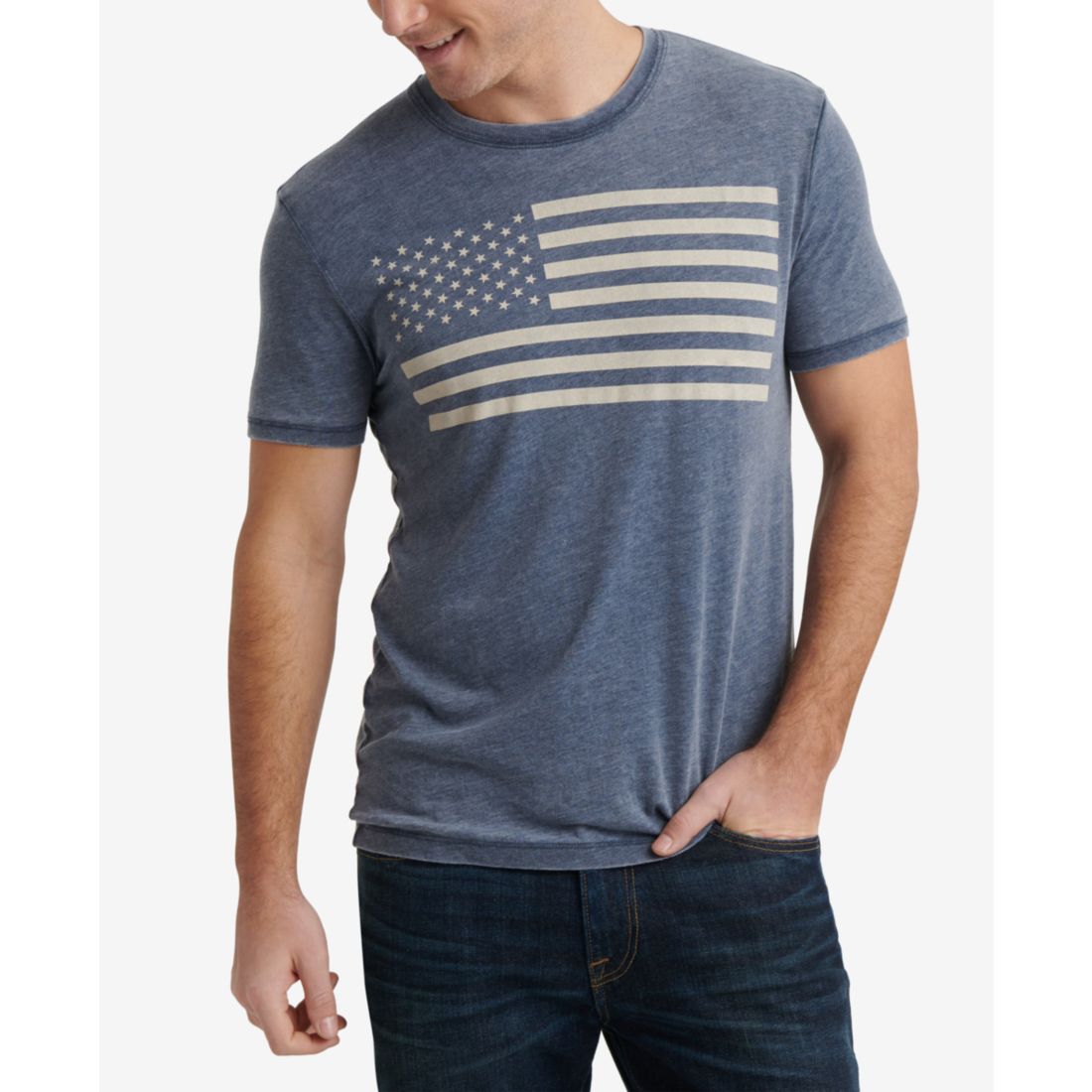 Lucky Brand Men's Usa Flag Short Sleeve Graphic T-Shirt