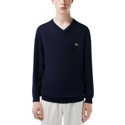 Lacoste Men's Regular-Fit Solid V-Neck Sweater