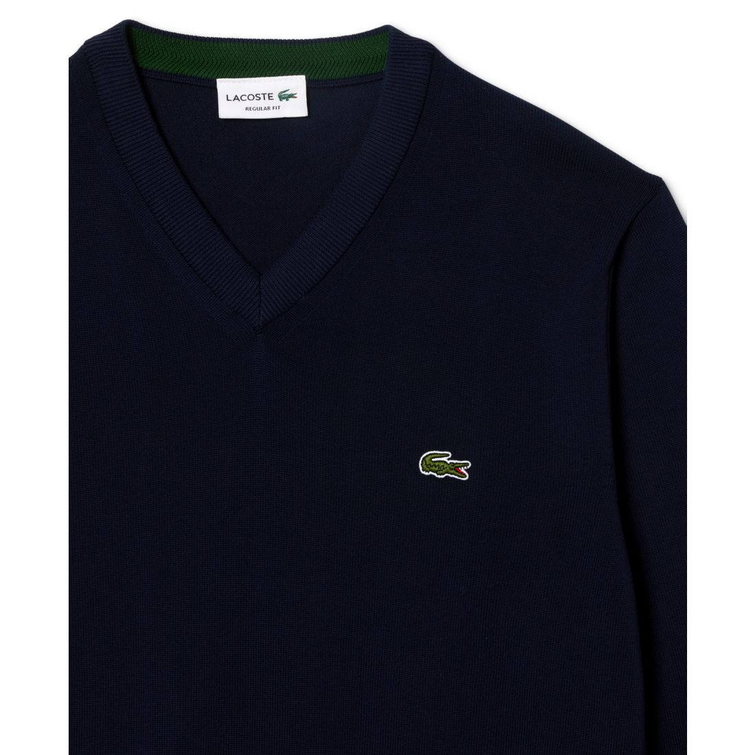 Lacoste Men's Regular-Fit Solid V-Neck Sweater