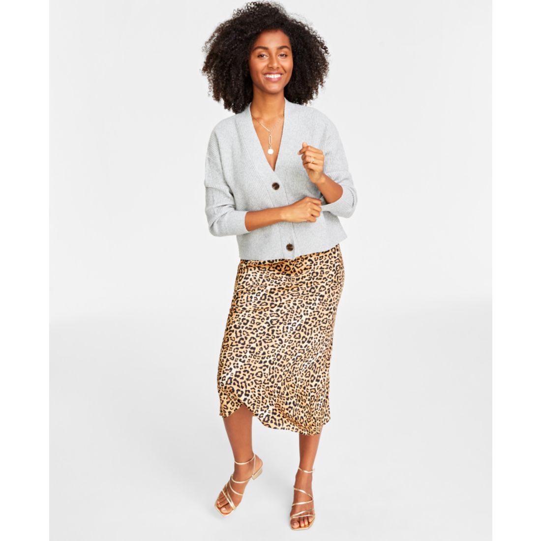 On 34th Women's Three-Button Shaker Cardigan, Created for Macy's