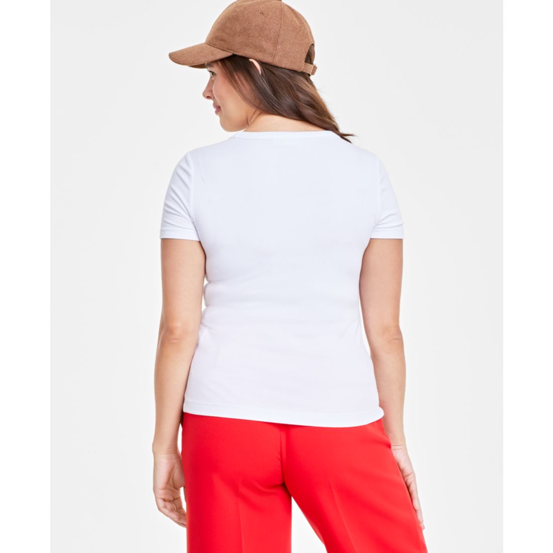 On 34th Women's Ribbed T-Shirt, Created for Macy's