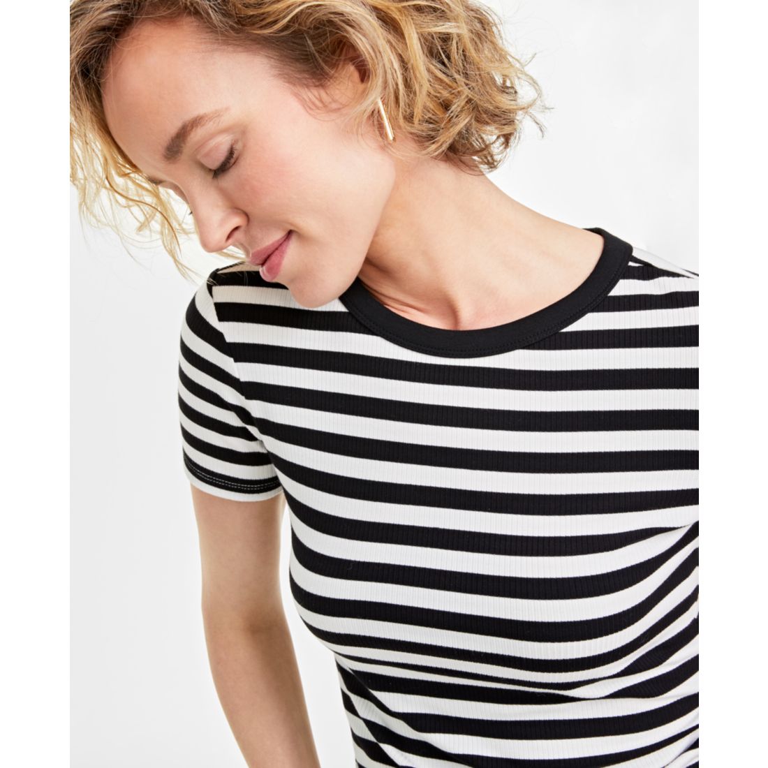 On 34th Women's Ribbed T-Shirt, Created for Macy's