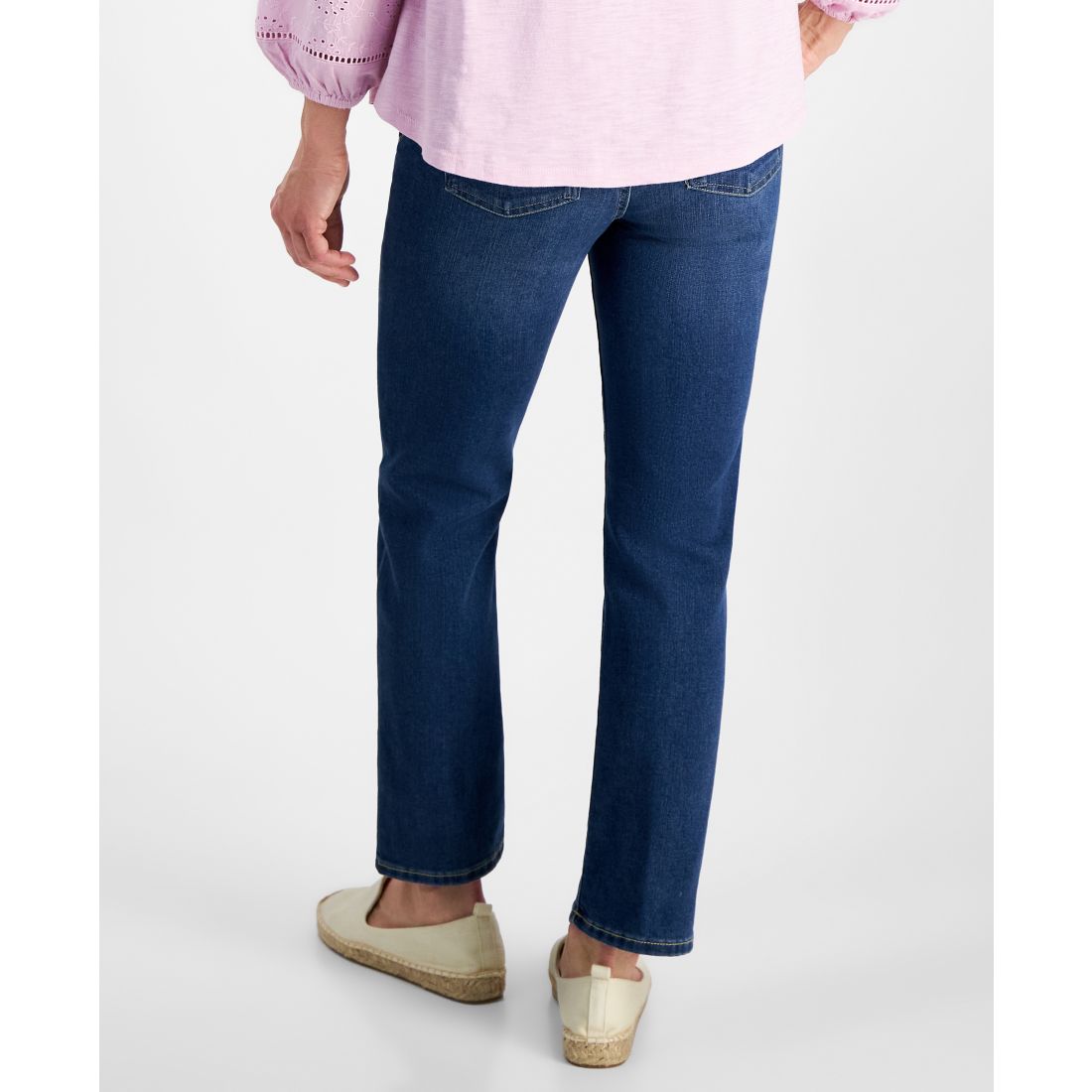 Style & Co Petite High-Rise Natural Straight-Leg Jeans, Petite & Petite Short, Created for Macy's