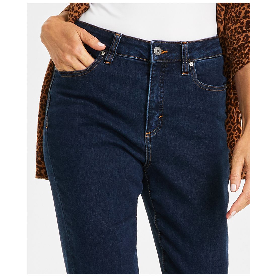 Style & Co Petite High-Rise Natural Straight-Leg Jeans, Petite & Petite Short, Created for Macy's