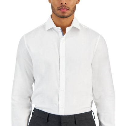 Bar Iii Men's Slim-Fit Diamond Dobby Dress Shirt, Created for Macy's