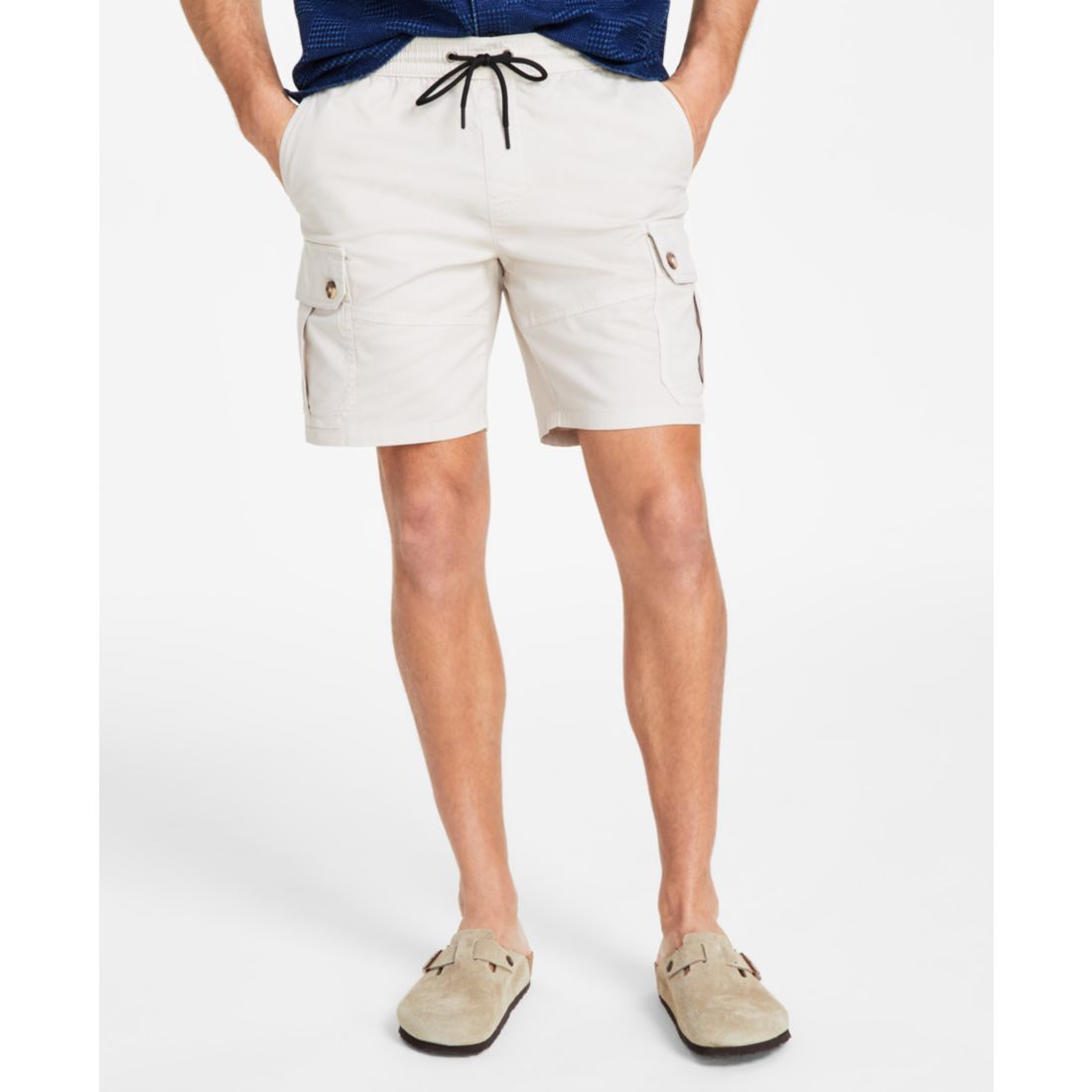 Sun + Stone Men's Relaxed Fit 8" Cargo Shorts, Created for Macy's