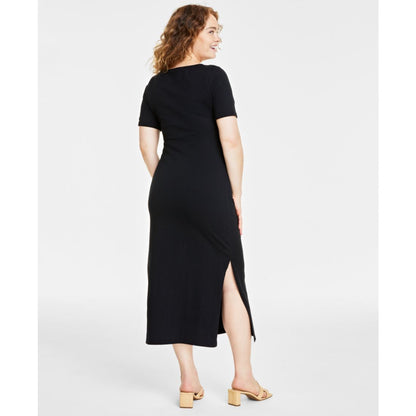 On 34th Women's Crewneck Wrap Tie Dress, Created for Macy's