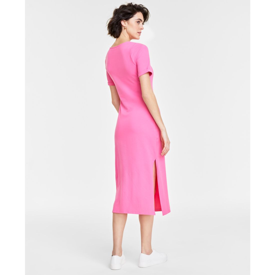 On 34th Women's Crewneck Wrap Tie Dress, Created for Macy's