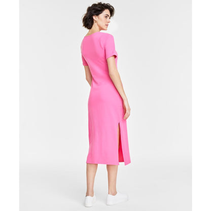 On 34th Women's Crewneck Wrap Tie Dress, Created for Macy's
