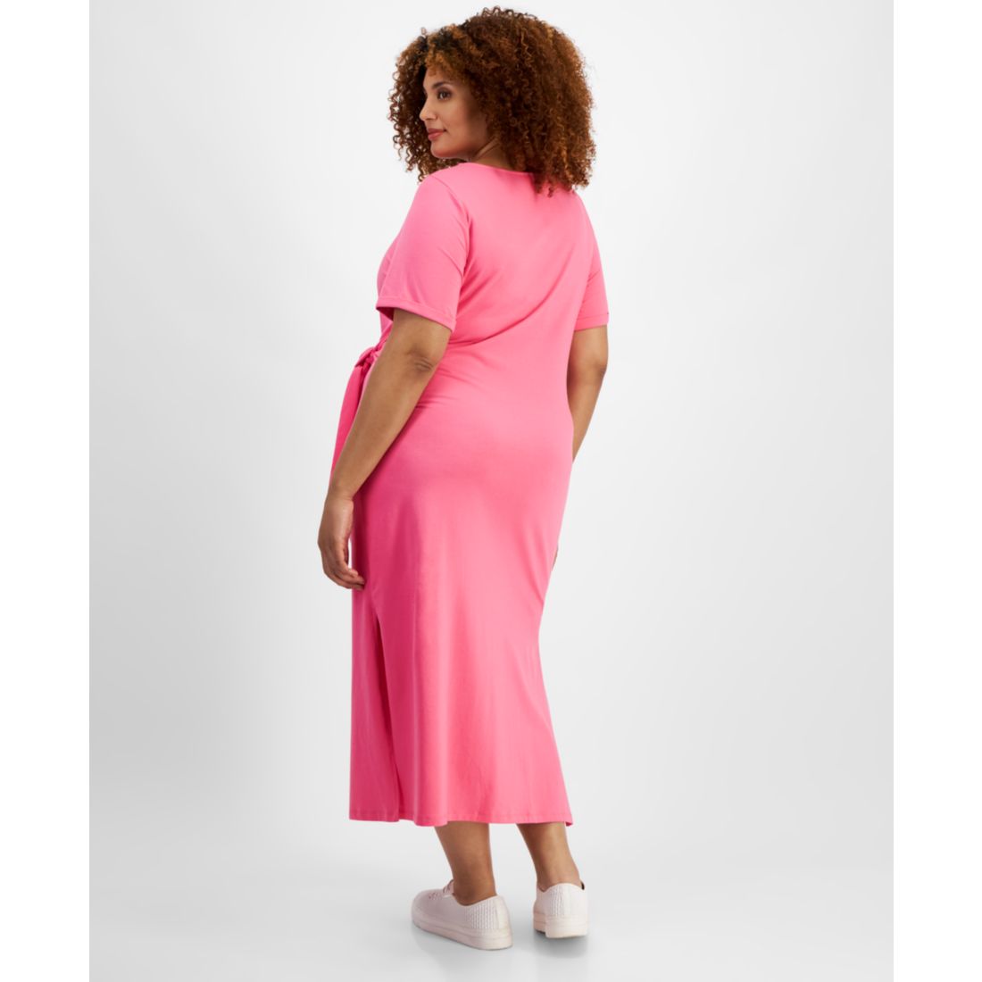 On 34th Trendy Plus Size Side-Tie Knit Midi Dress, Created for Macy's