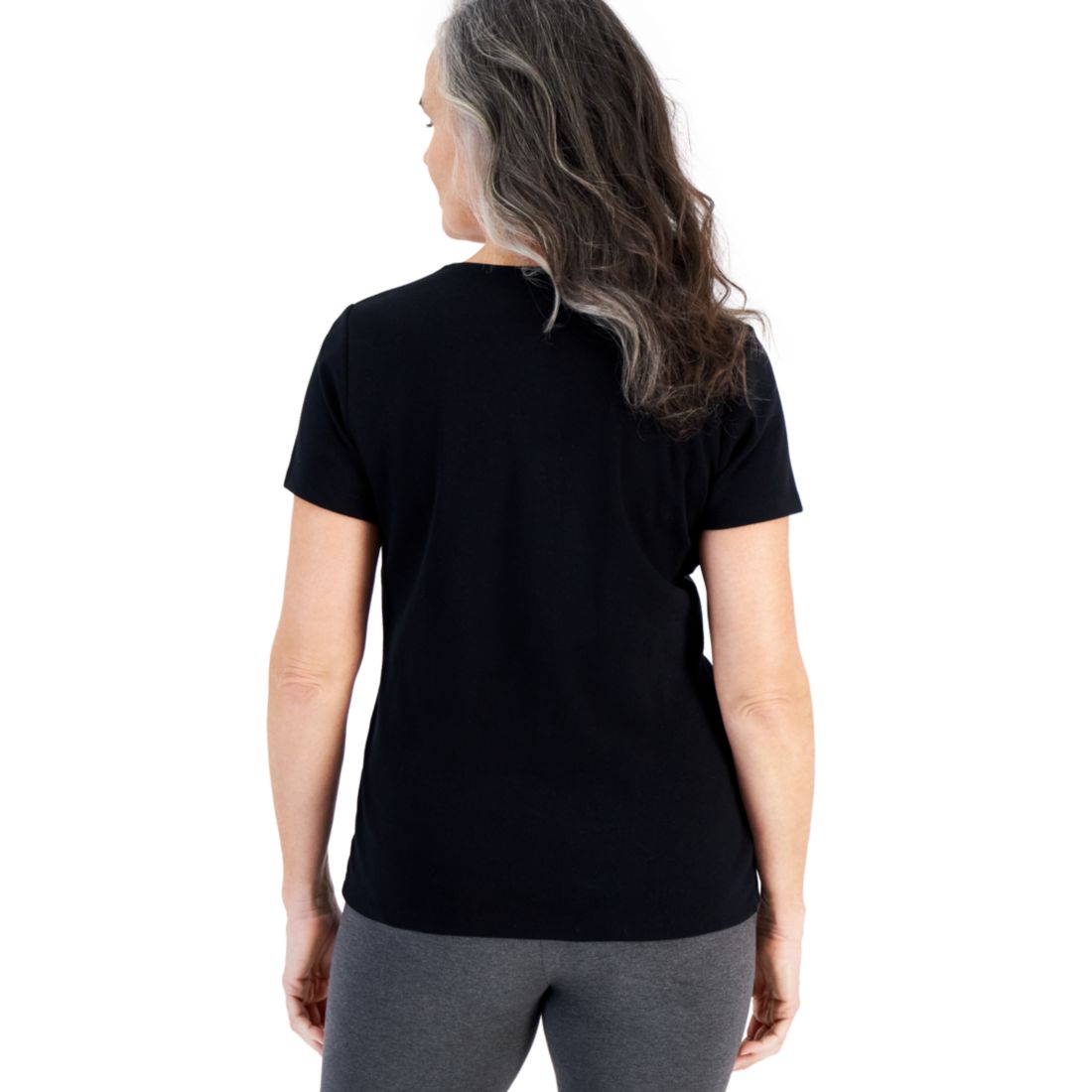 Style & Co Women's Cotton Short-Sleeve Scoop-Neck Top, Exclusively at Macy's