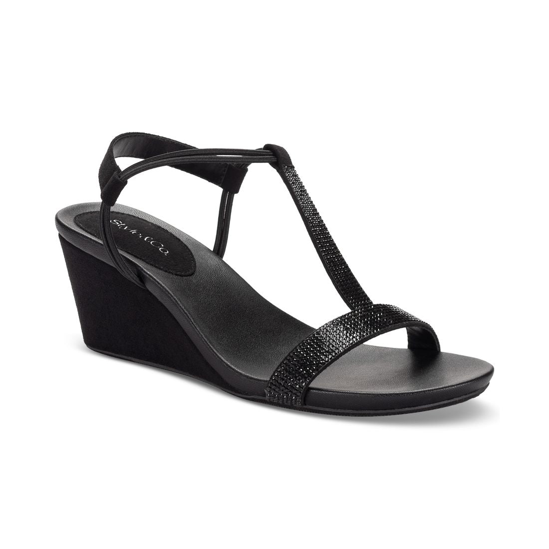Style & Co Women's Mulan Embellished Wedge Sandals, Created Macy's