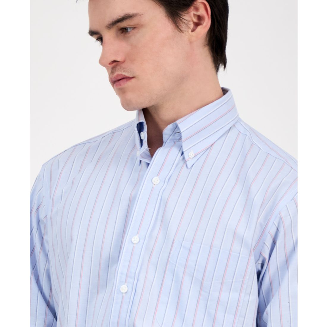 Club Room Men's Stripe Oxford Dress Shirt, Exclusively at Macy's