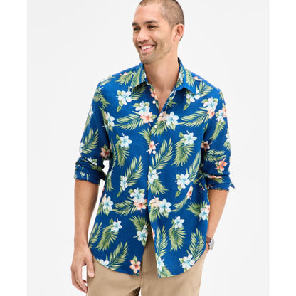 Club Room Men's Amista Floral Linen Shirt, Exclusively at Macy's