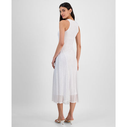 Bar Iii Women's Rhinestone Mesh Midi Dress, Exclusively at Macy's