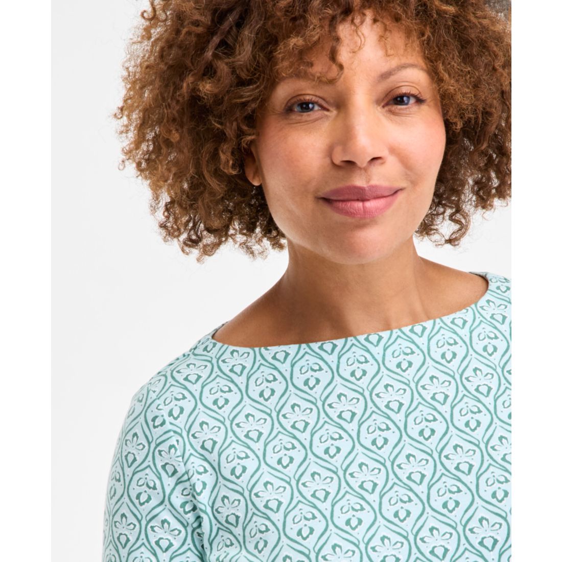 Style & Co Plus Size Printed Crewneck Top, Exclusively at Macy's