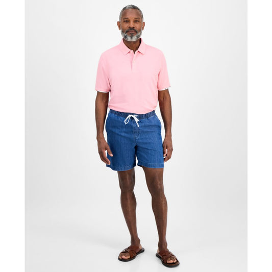 Club Room Men's Drawstring Chambray Shorts, Exclusively at Macy's
