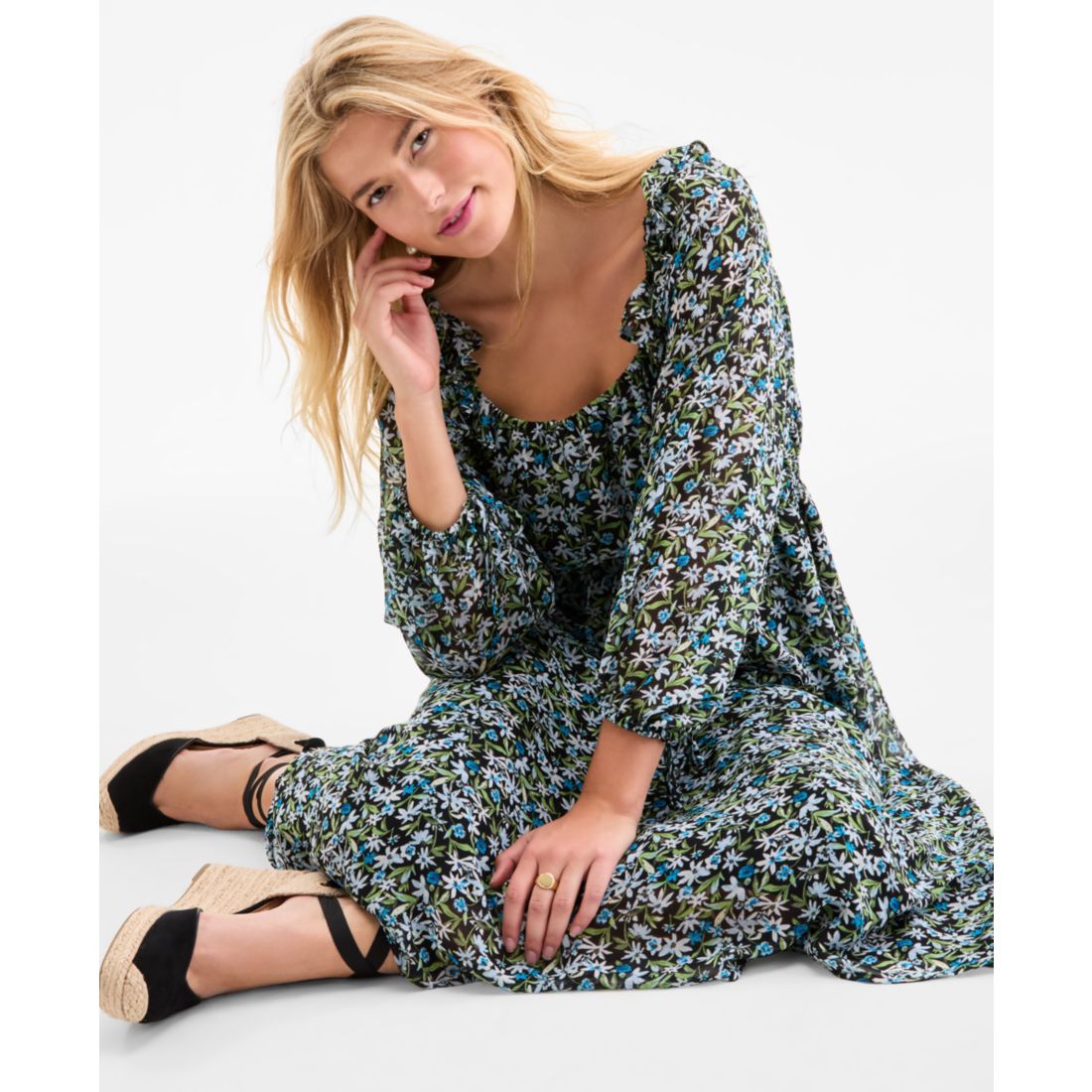 On 34th Women's Floral Femme Midi Dress, Exclusively at Macy's