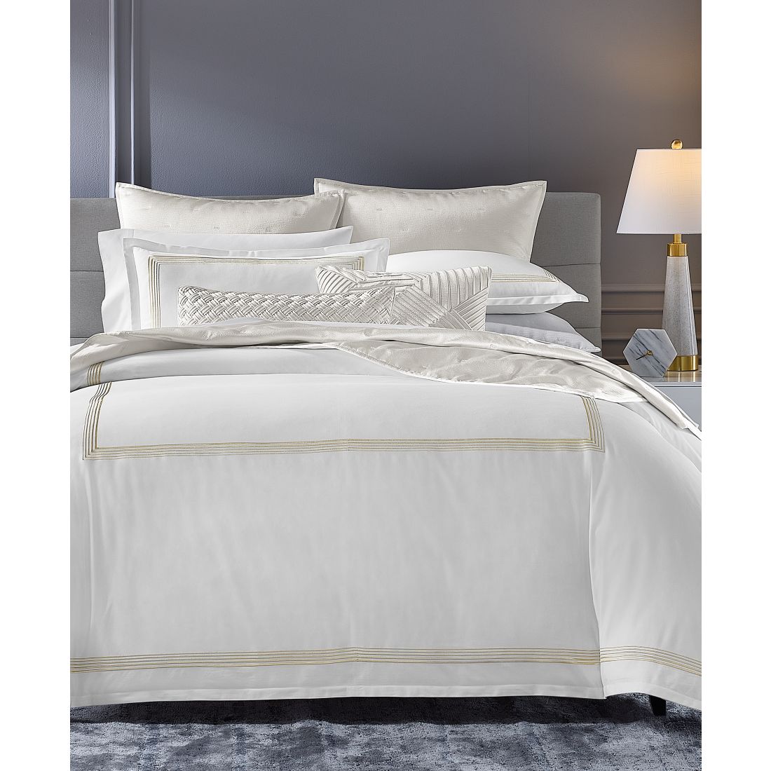 Hotel Collection Linea 680 Thread Count Duvet Cover Set, Full/Queen, Exclusively at Macy's