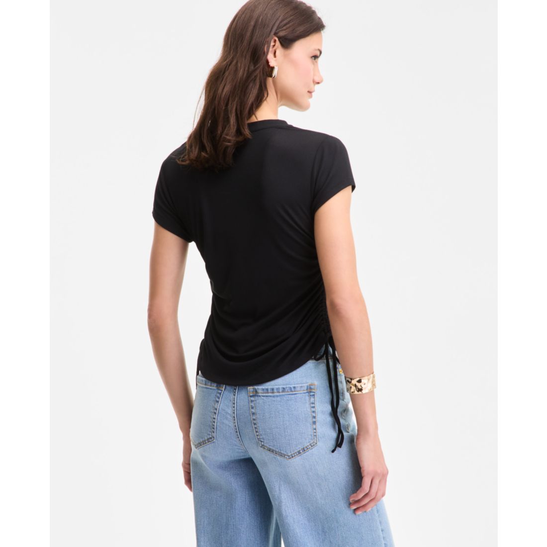 I.n.c. International Concepts Women's Side-Tie T-Shirt, Exclusively at Macy's