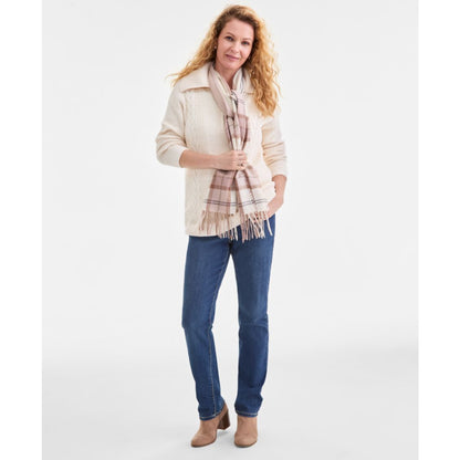 Style & Co Women's Quarter-Zip Cable-Knit Sweater, Macy's Exclusive
