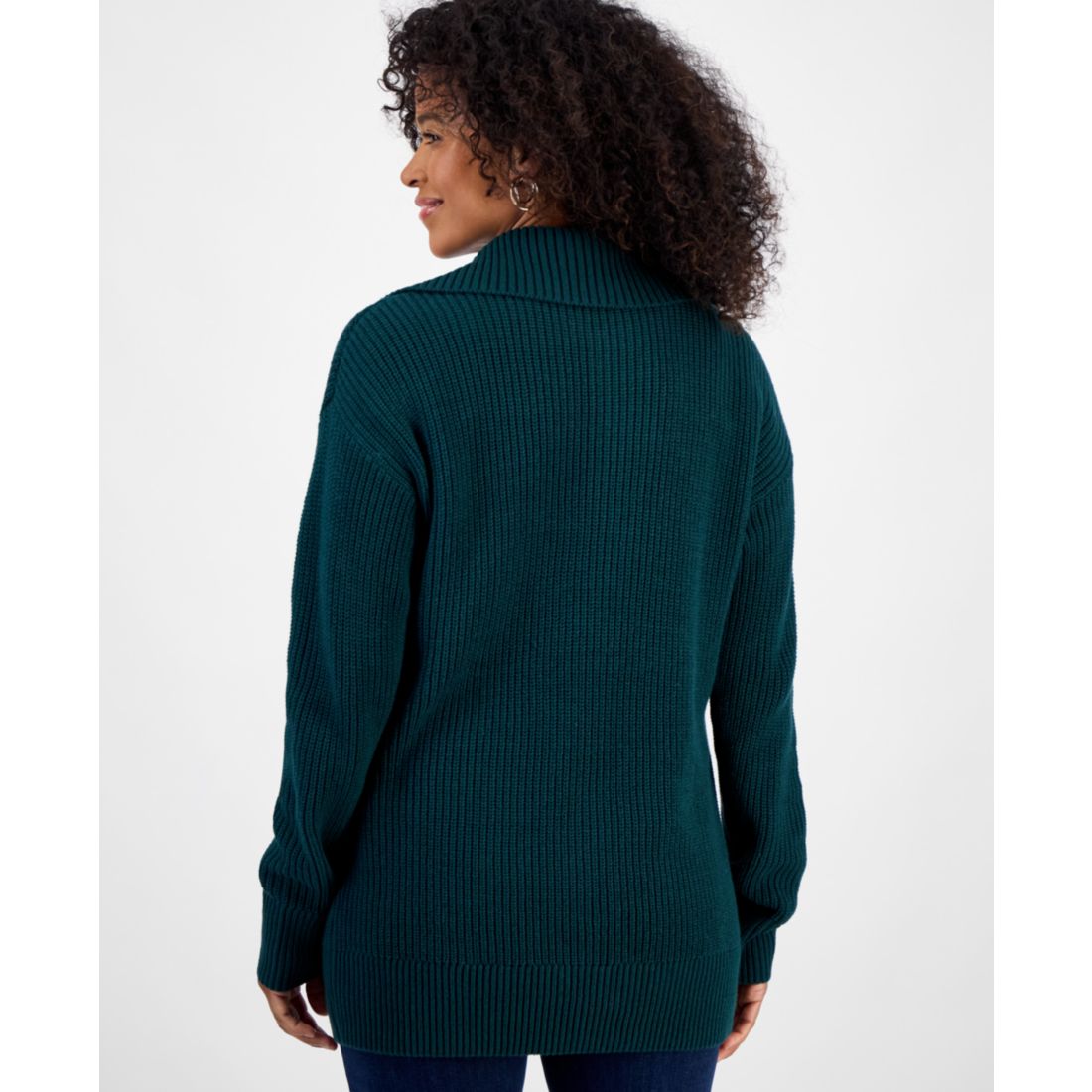 Style & Co Women's Quarter-Zip Cable-Knit Sweater, Macy's Exclusive
