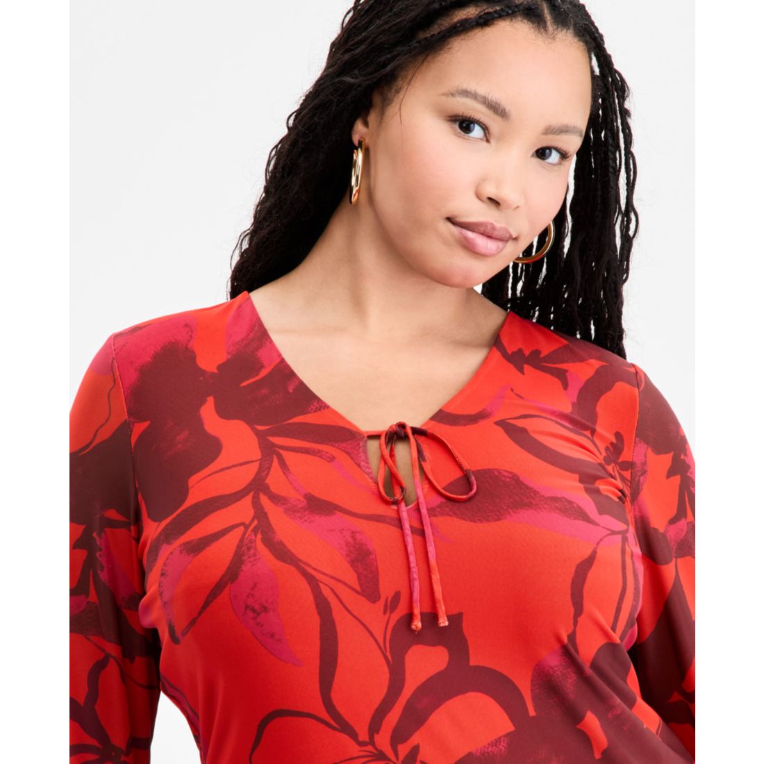 Bar Iii Plus Size Printed Mesh Mini Dress