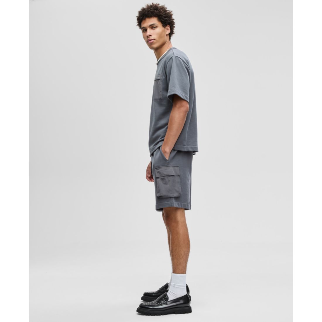 Mode of One Men's Regular-Fit Printed 7" French Terry Cargo Shorts, Exclusively at Macy's