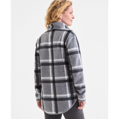 Style & Co Women's Printed Quarter-Zip Long-Sleeve Fleece, Macy's Exclusive