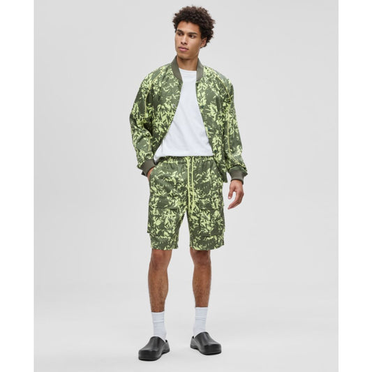 Mode of One Men's Abstracted Floral Regular-Fit Printed 9" Cargo Shorts, Macy's Exclusive