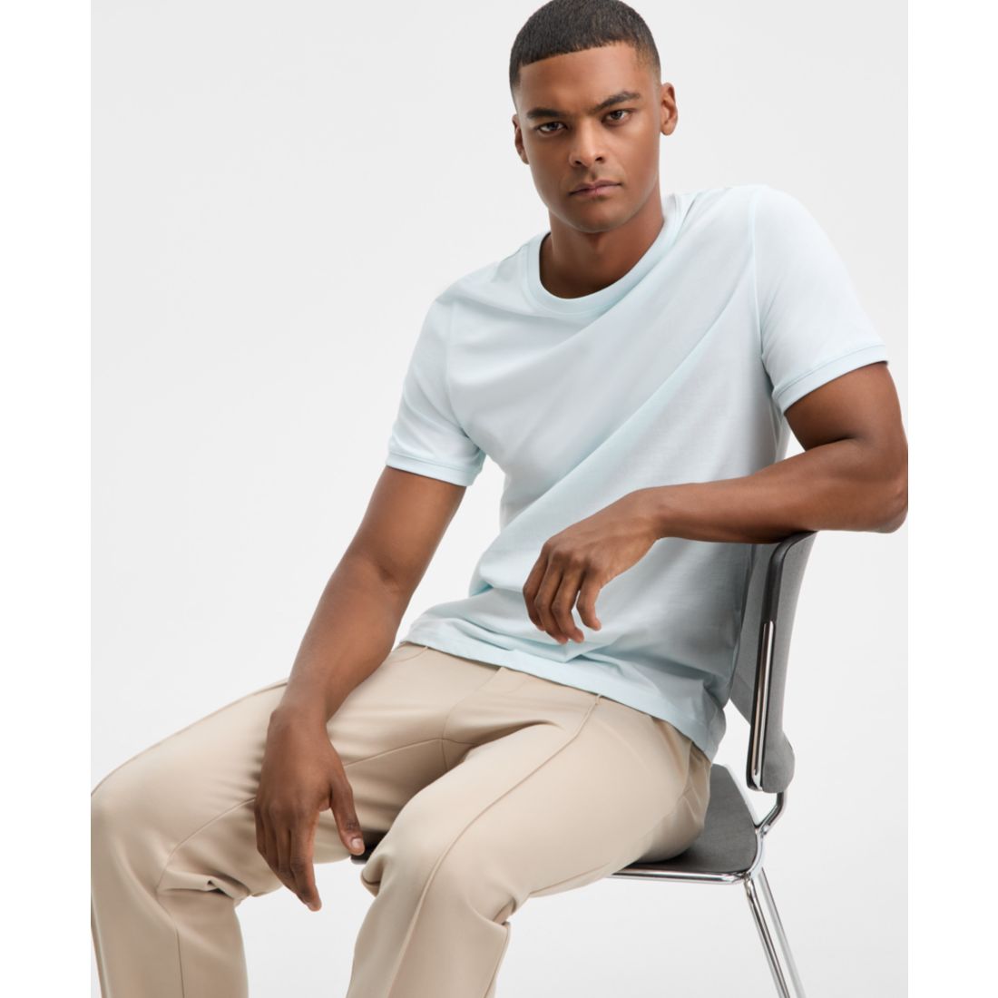 Alfani Men's Mercerized Cotton Short Sleeve Crewneck T-Shirt, Created for Macy's