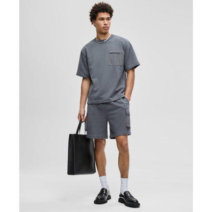 Mode of One Men's Mixed Relaxed-Fit French Terry Pocket T-Shirt, Macy's Exclusive
