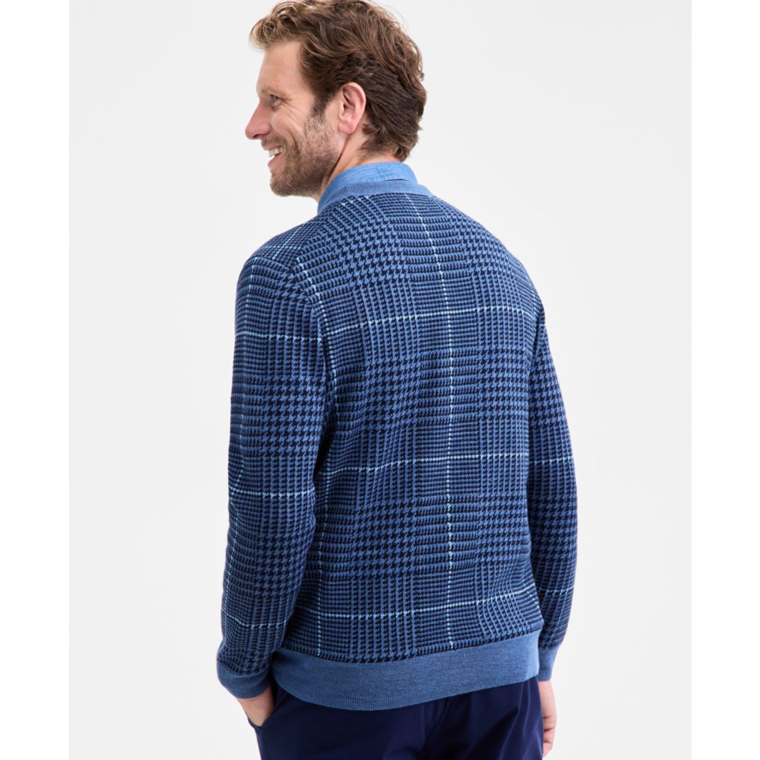 Club Room Men's Glen Plaid Sweater, Macy's Exclusive